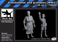 T48059 1/48 Grandmother and grandson